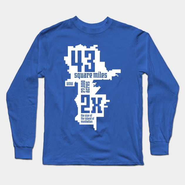 43 Square Miles Long Sleeve T-Shirt by GoAwayGreen